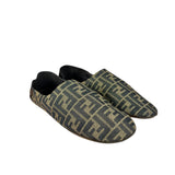 Fendi FF Zucca Canvas/Leather Slippers