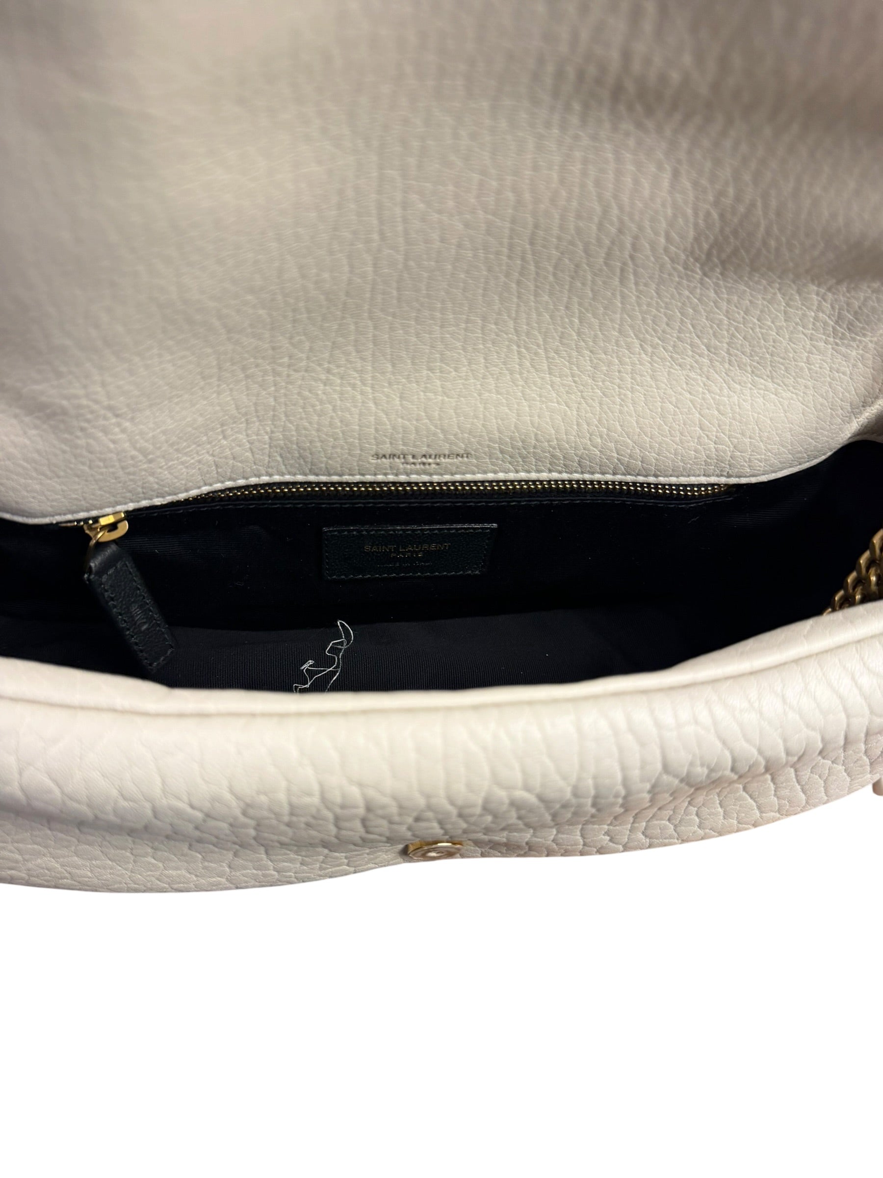 YSL Calypso Crema Soft Flap Bag