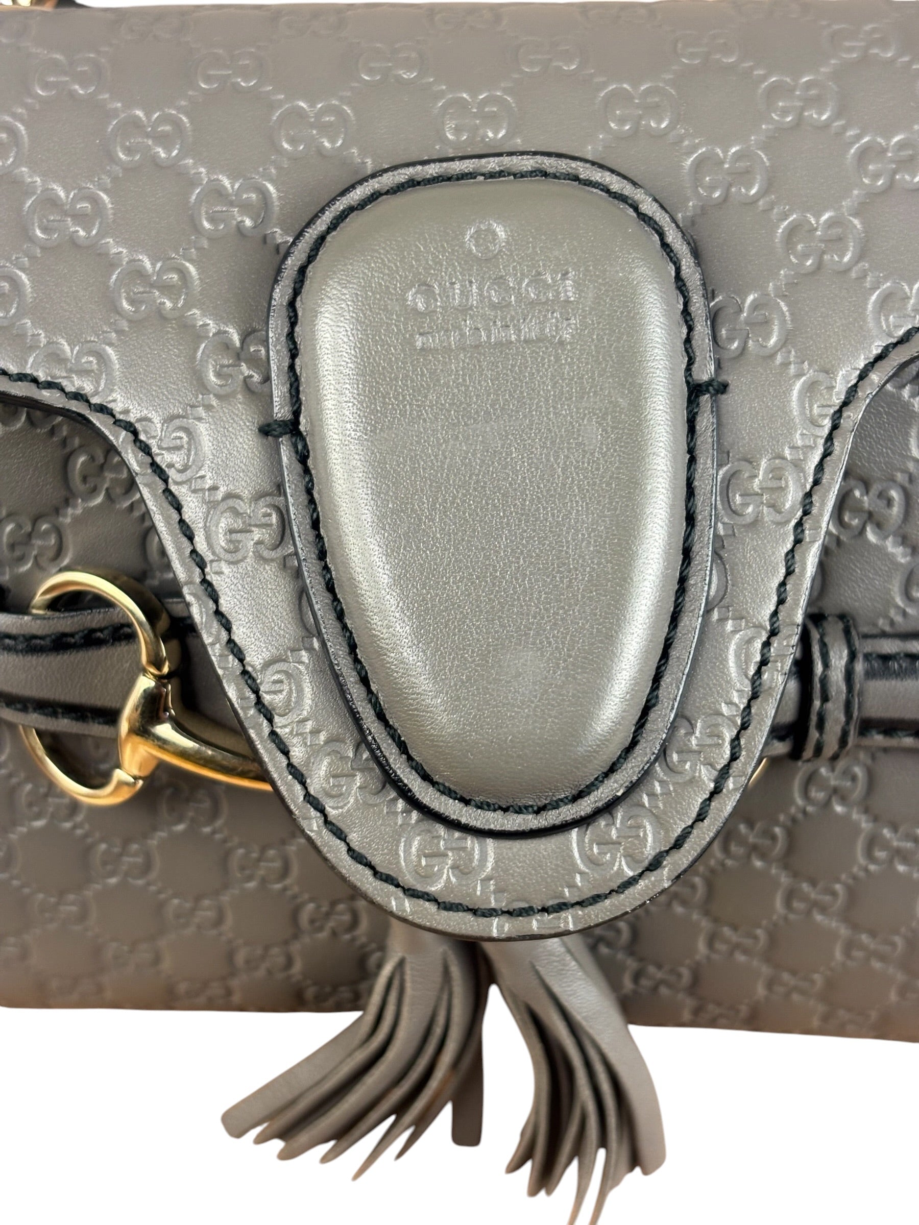 Gucci Emily GG Micro Shoulder Bag Grey