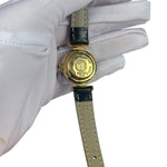 Fendi Round Mother Of Pearl Dial Black Strap
