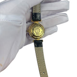 Fendi Round Mother Of Pearl Dial Black Strap
