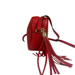 Gucci Red Calfskin Leather Soho Disco Crossbody Bag