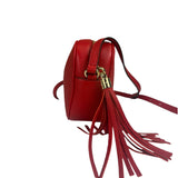 Gucci Red Calfskin Leather Soho Disco Crossbody Bag