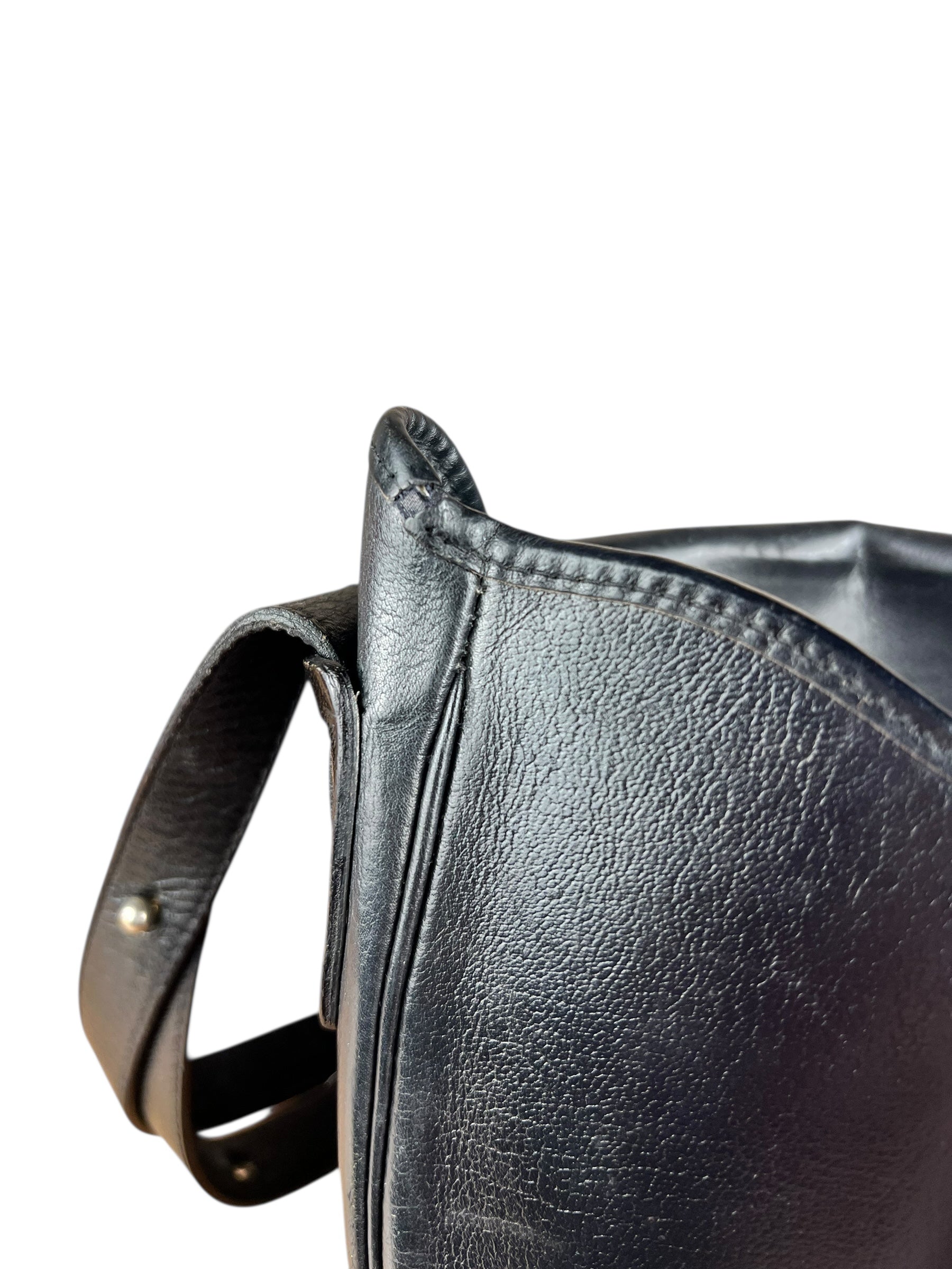 Dior Black Leather Vintage Flap Shoulder Bag