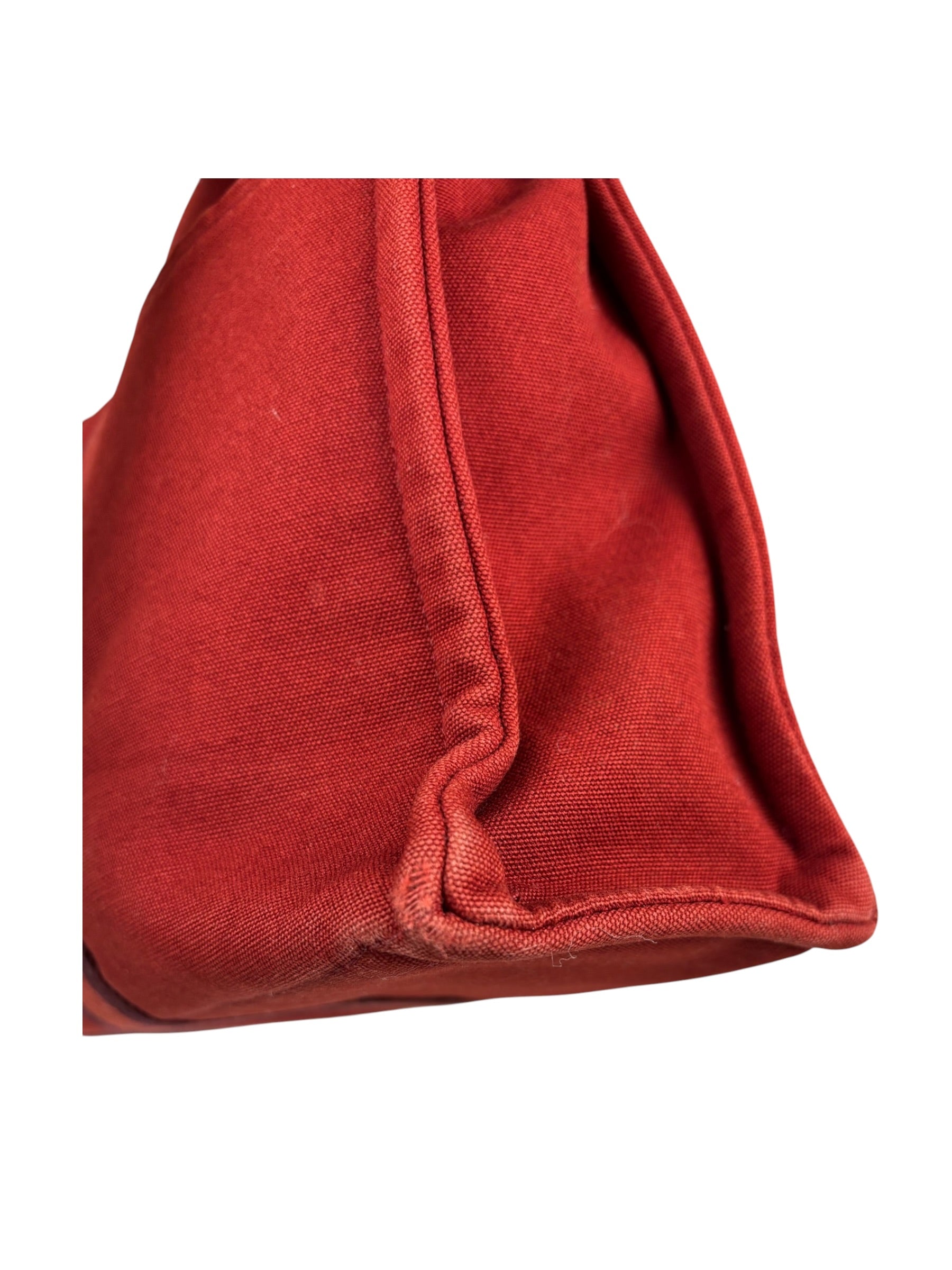 Hermes Vintage Red Denim Fourre-Tout Tote