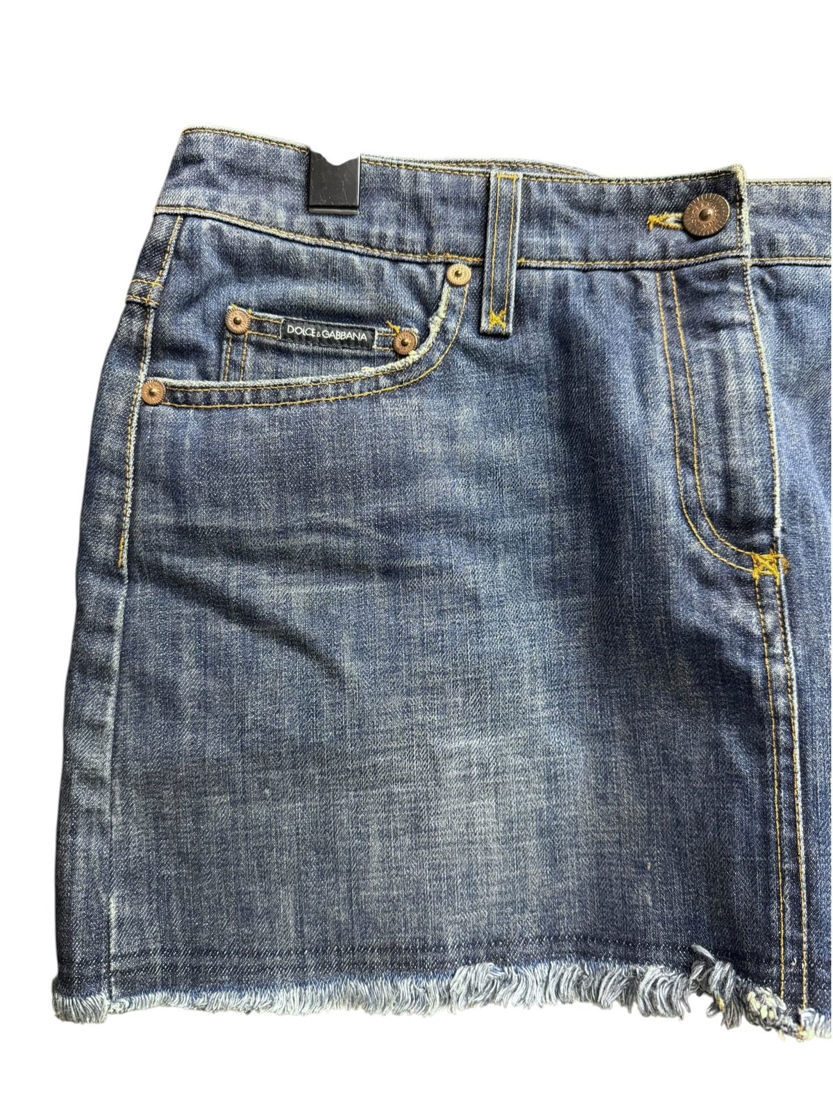 2003 Dolce & Gabbana Denim Italia Mini Skirt