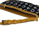 Celine Navy Denim/Leather Trim C Macadam Pochette