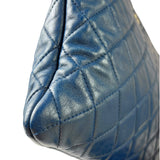Chanel Blue Quilted Leather O-Case Zipped Pouch 2017