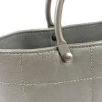 Chanel Silver Nylon Quilted Vintage Mini Chocolate Bar Tote 1997