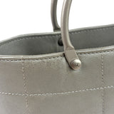 Chanel Silver Nylon Quilted Vintage Mini Chocolate Bar Tote 1997