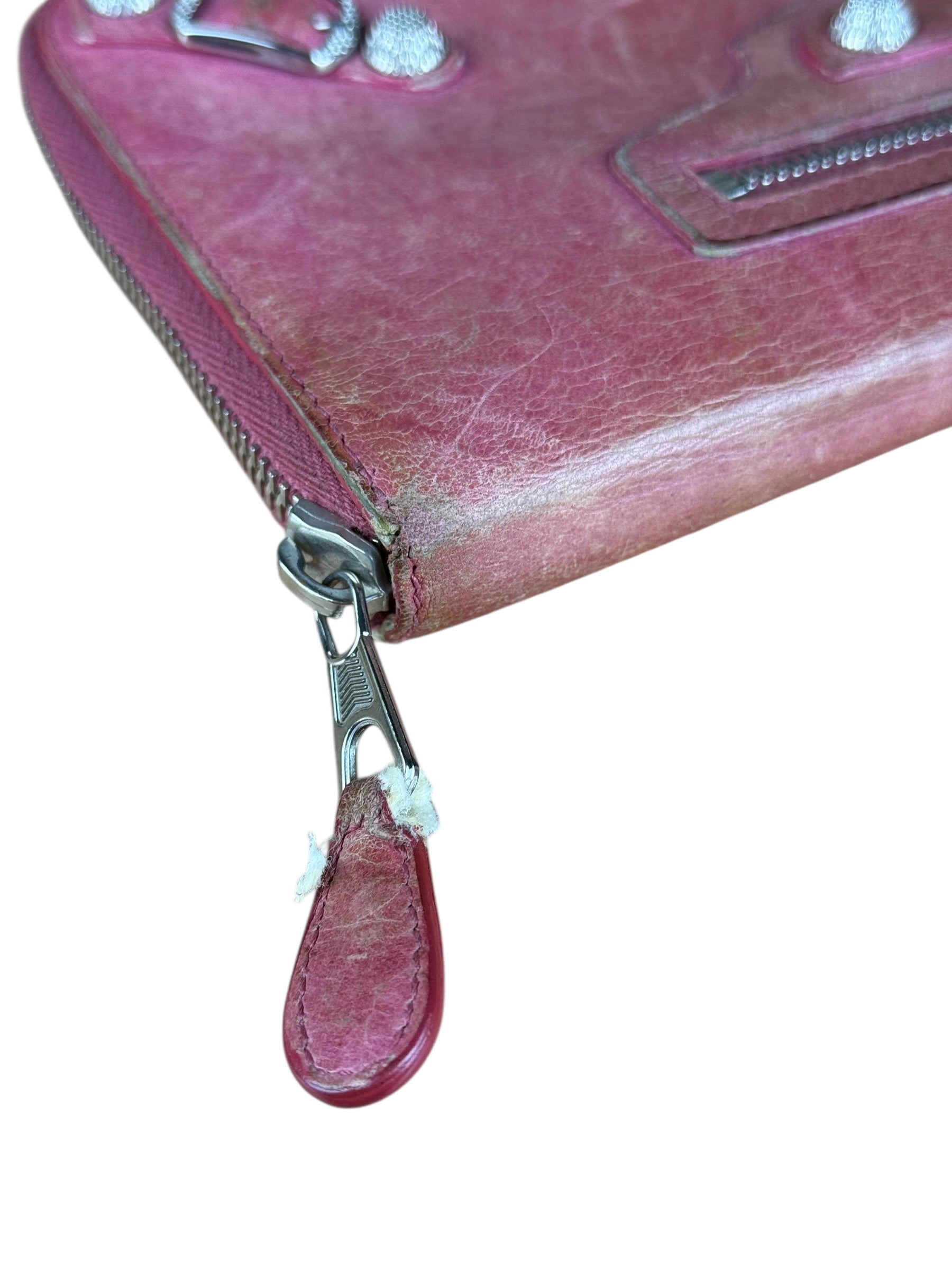 Balenciaga Vintage Pink Le Agneau Long Wallet