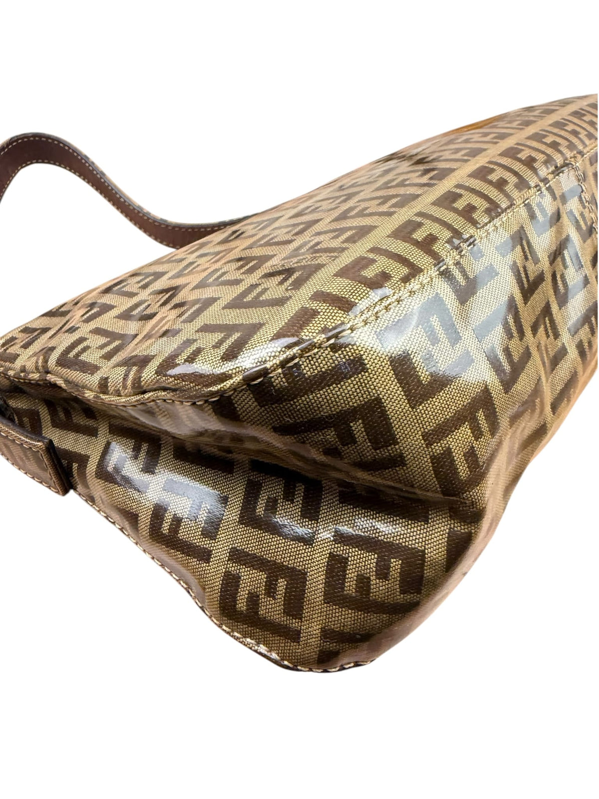Fendi Brown PVC Leather Baguette