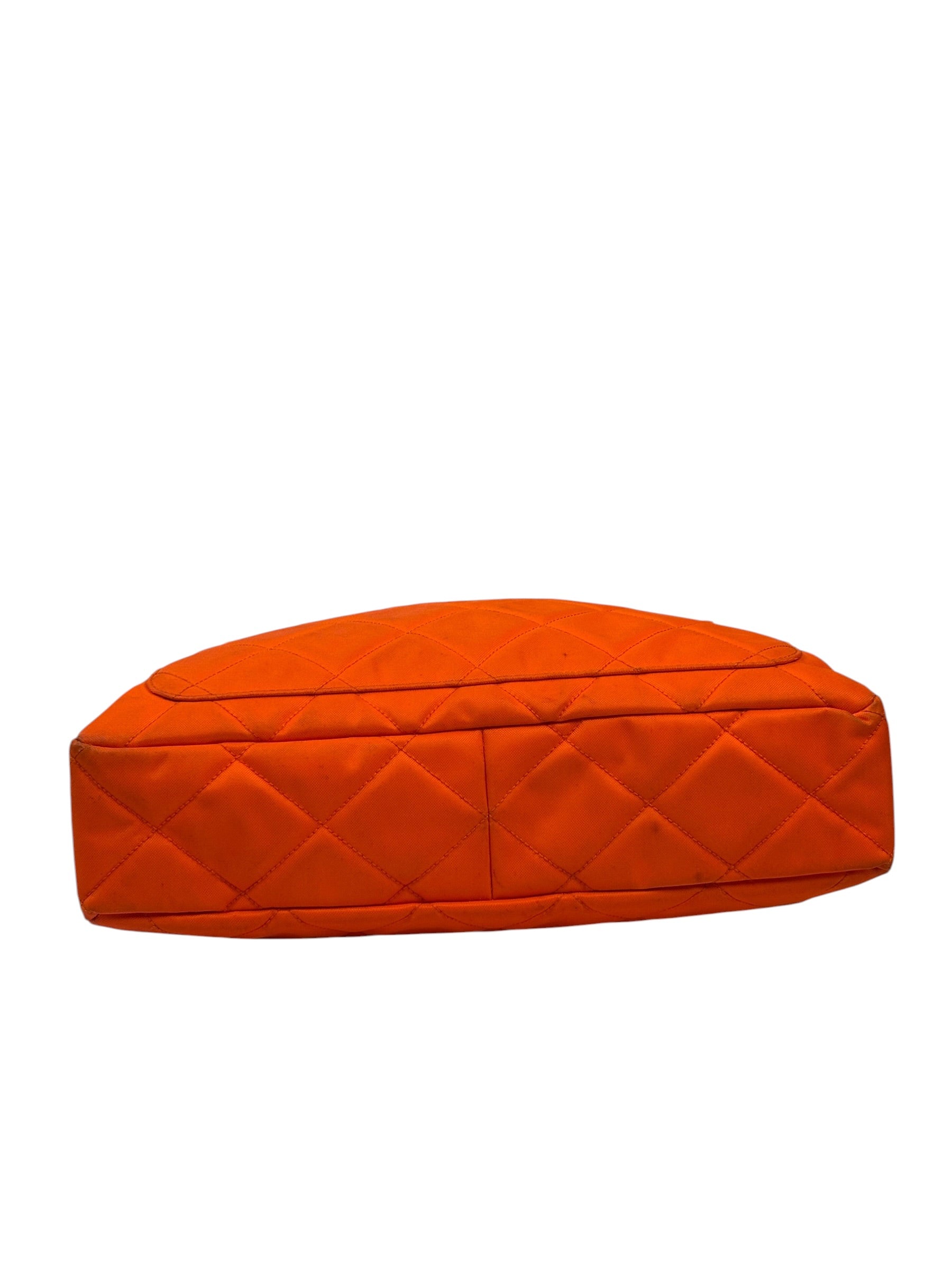 Chanel Orange Quilted Nylon Classic Jersey Camera Bag 2012