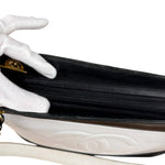 Chanel Vintage Black/White Leather CC Chain Tote '89-'91