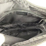 Gucci Black Canvas Leather Trim Shoulder Bag