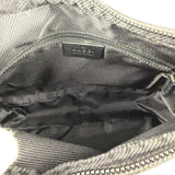 Gucci Black Canvas Leather Trim Shoulder Bag
