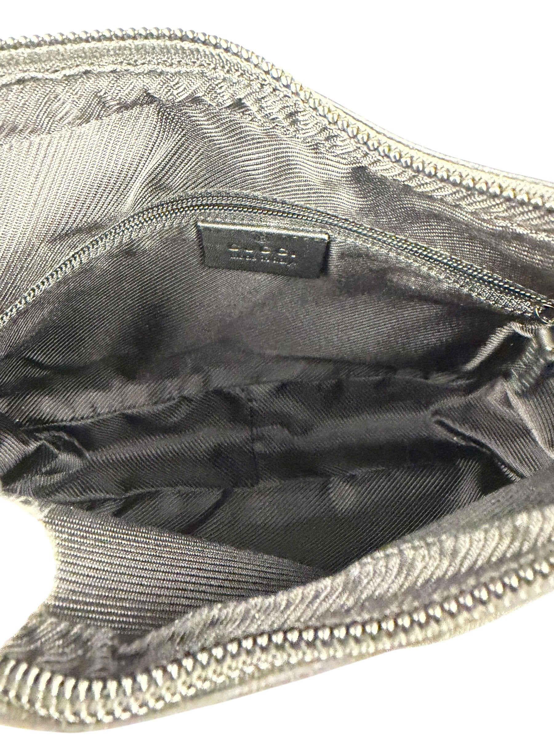 Gucci Black Canvas Leather Trim Shoulder Bag