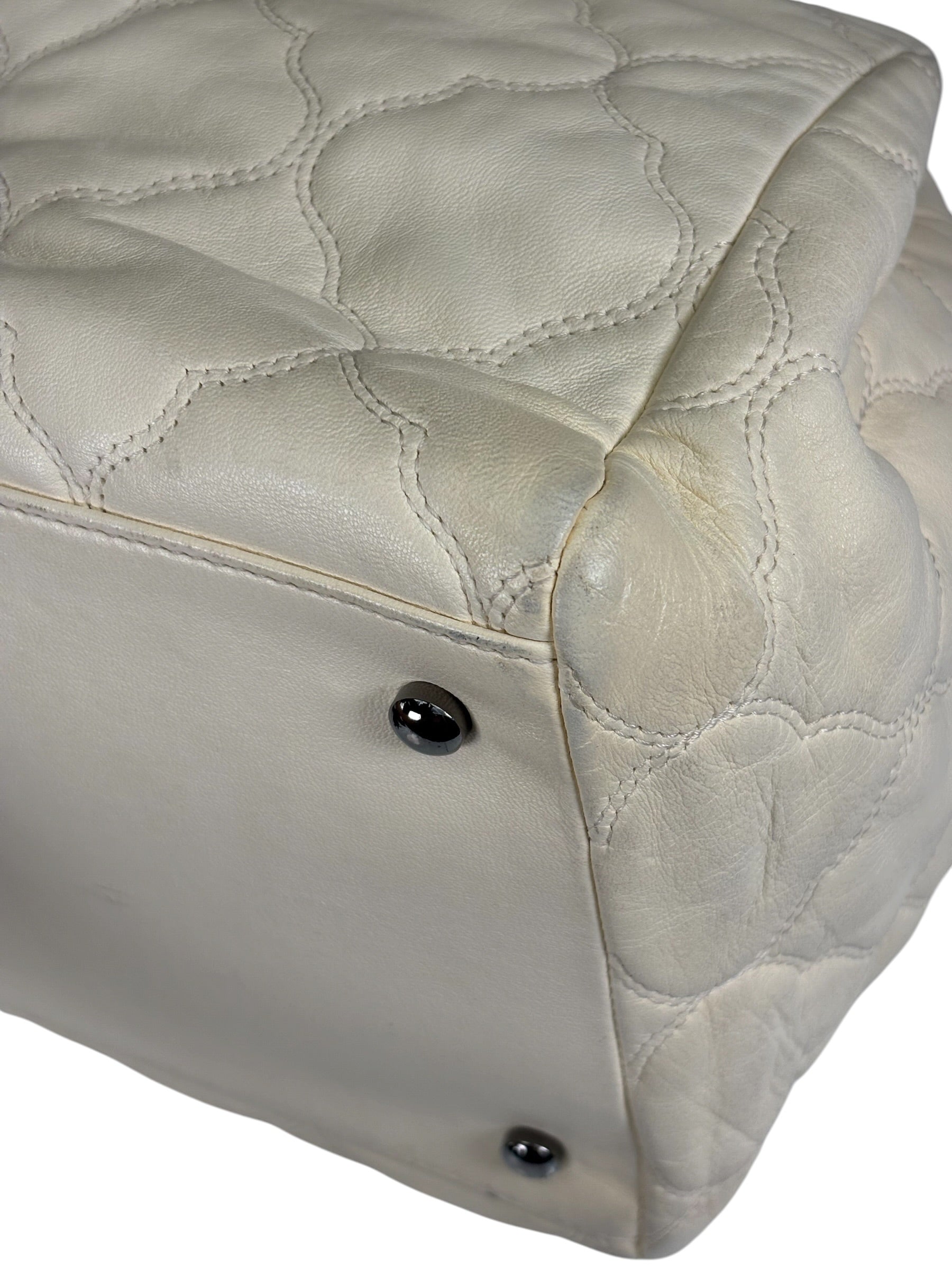 Chanel Beige Quilted Leather  Chain Shoulder Bag 2008
