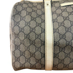 Gucci Bicolor Leather Trim GG Supreme Joy Boston Handbag