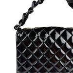 Chanel Vintage Black Leather In The Business Flap Handbag 1996
