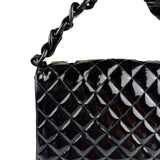 Chanel Vintage Black Leather In The Business Flap Handbag 1996