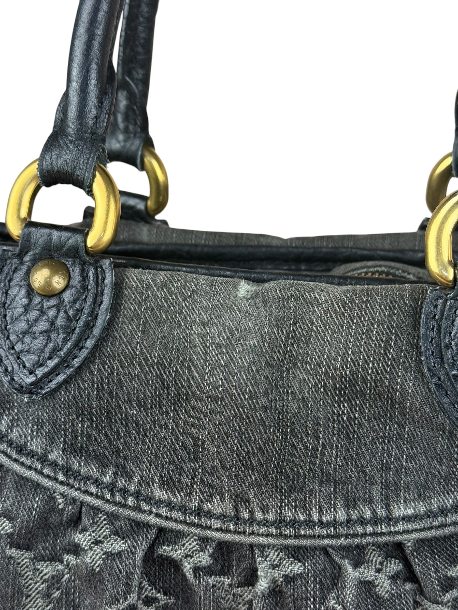 Louis Vuitton Black Denim Neo Cabby Bag
