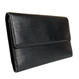 Louis Vuitton Black Epi Leather Long Wallet