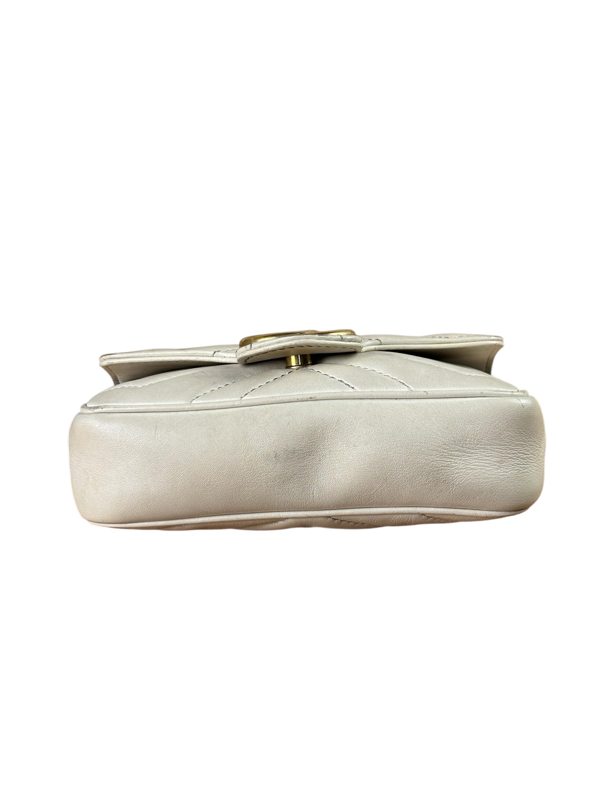 Gucci Marmont Mini Ivory Calfskin Leather Bag