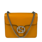 Gucci Orange GG Polished Leather Shoulder Bag