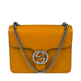 Gucci Orange GG Polished Leather Shoulder Bag