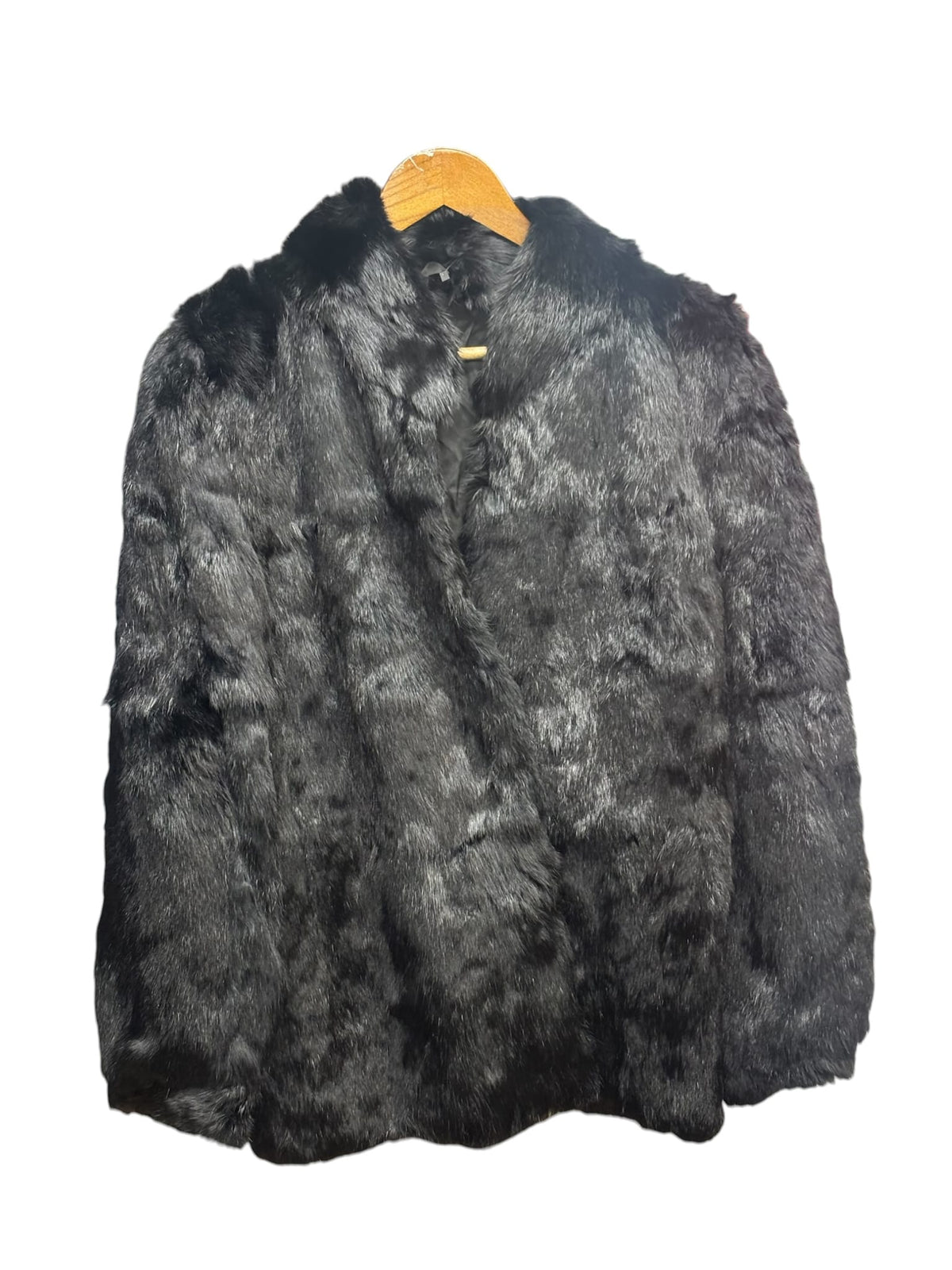 Vintage Black Rabbit Fur Coat