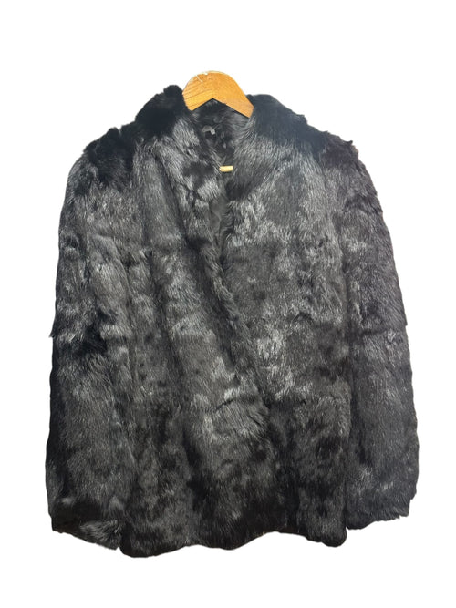 Vintage Black Rabbit Fur Coat