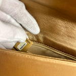 Chanel Gold Leather East West Shoulder Bag 2001
