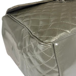 Chanel Grey Patent Leather Mademoiselle Kelly Flap Bag 2008