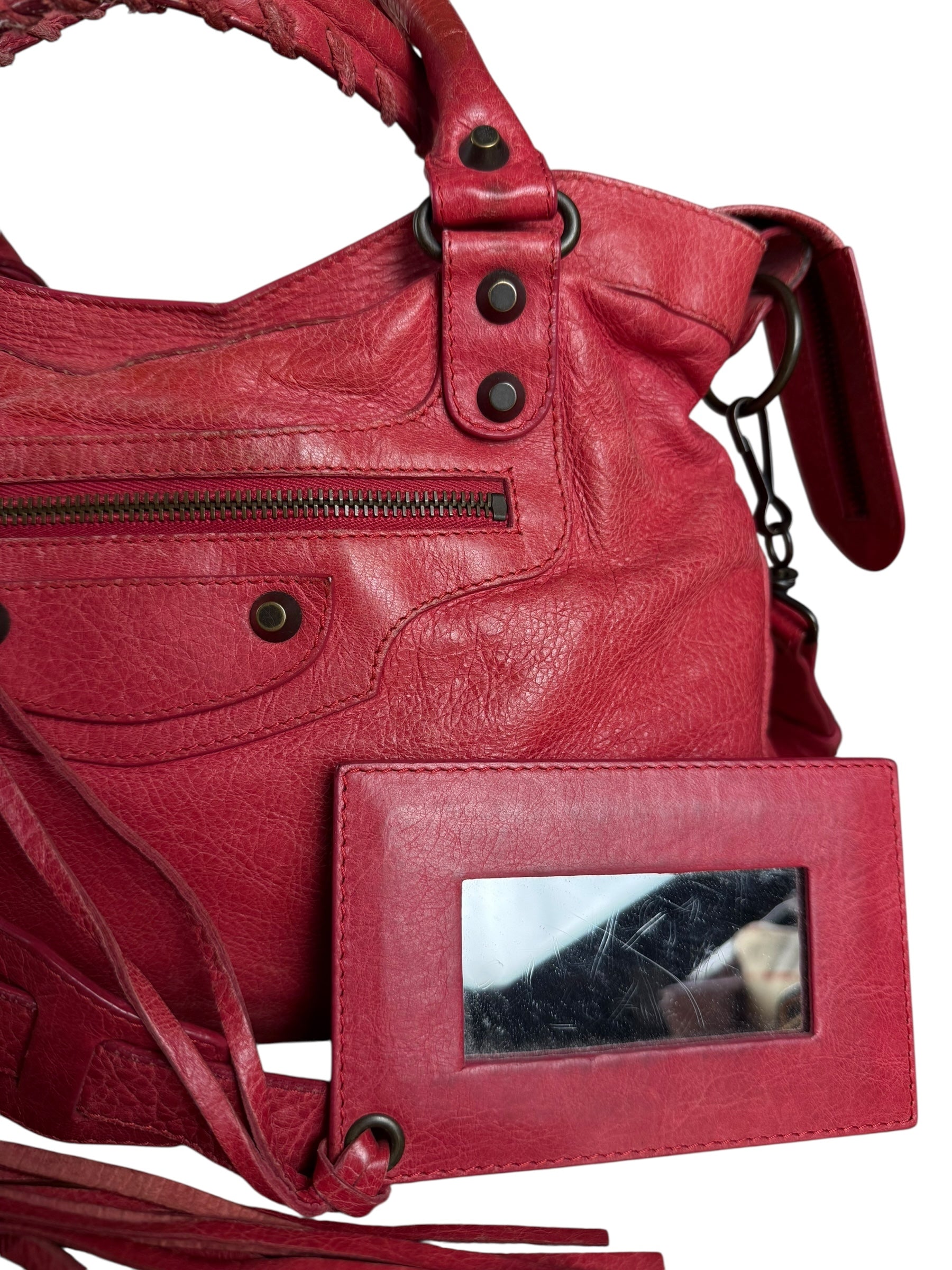 Balenciaga Red Le City Bag S