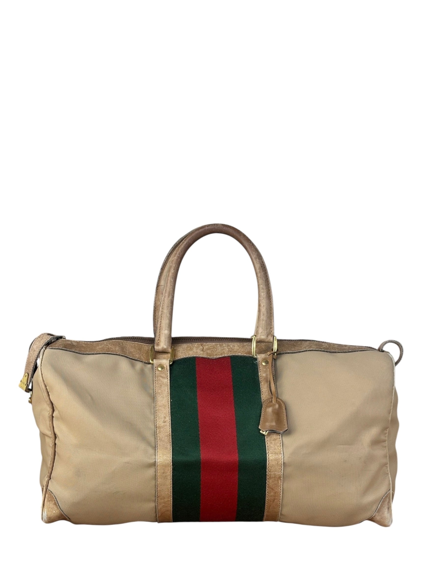 Gucci Vintage Canvas Duffle Bag