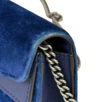 Gucci Blue Velvet Mini Dionysus Chain Bag