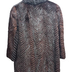 Kiyomi Vintage Auburn Chevron Mink Fur Coat