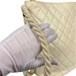 Chanel Ivory Crumpled Leather Vogue Rope Hobo Bag 2019