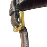 Gucci Brown Web Britt Hobo Leather Shoulder Bag