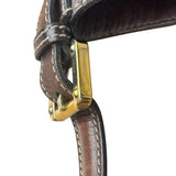 Gucci Brown Web Britt Hobo Leather Shoulder Bag