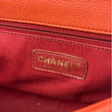 Chanel Red Quilted Caviar Leather Timeless Shoulder Bag 2012