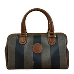 Fendi Vintage Pequin Stripped Nano Boston Bag
