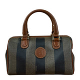 Fendi Vintage Pequin Stripped Nano Boston Bag