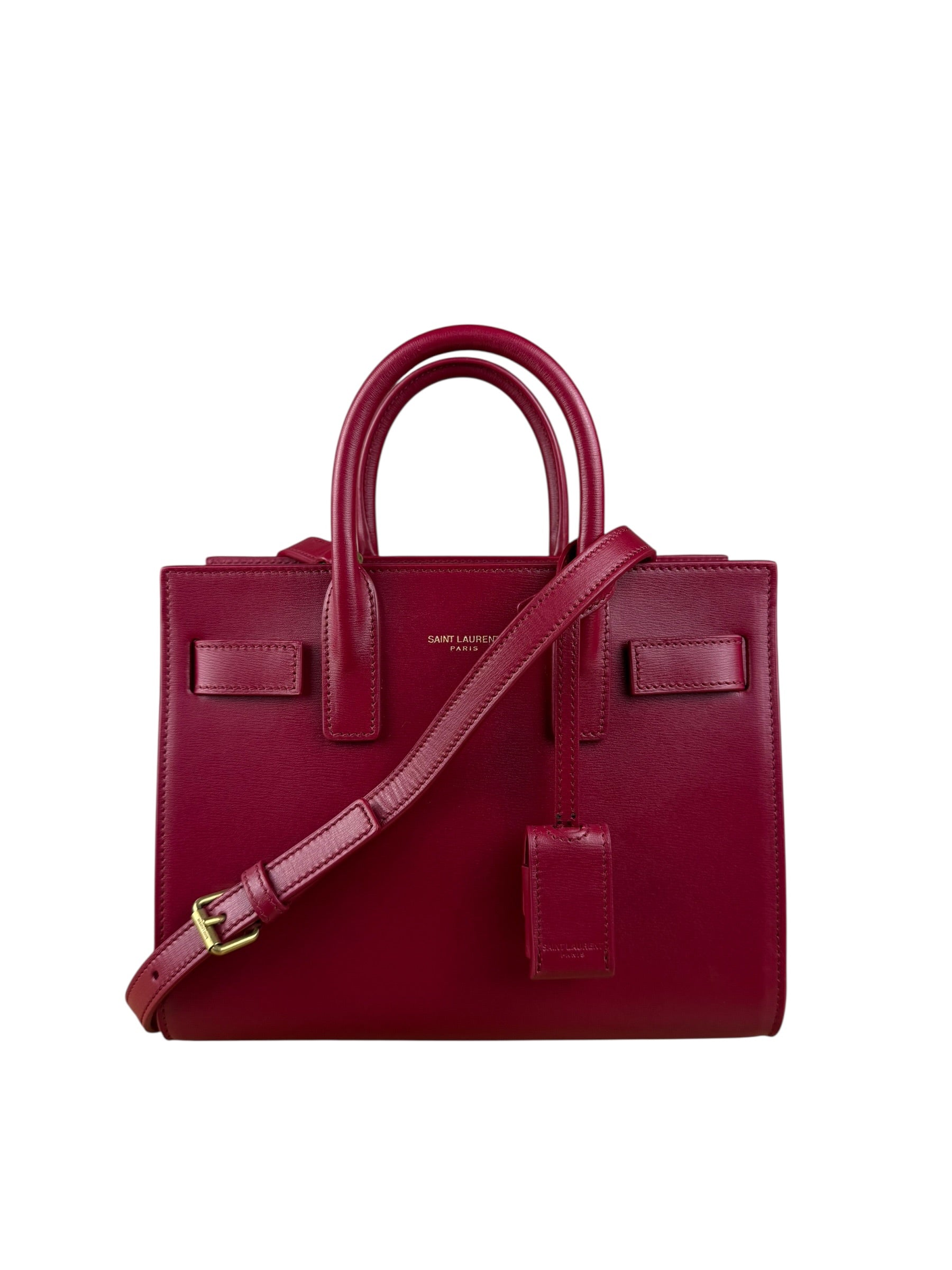 Saint Laurent Sac de Jour Nano 2Way Tote Red