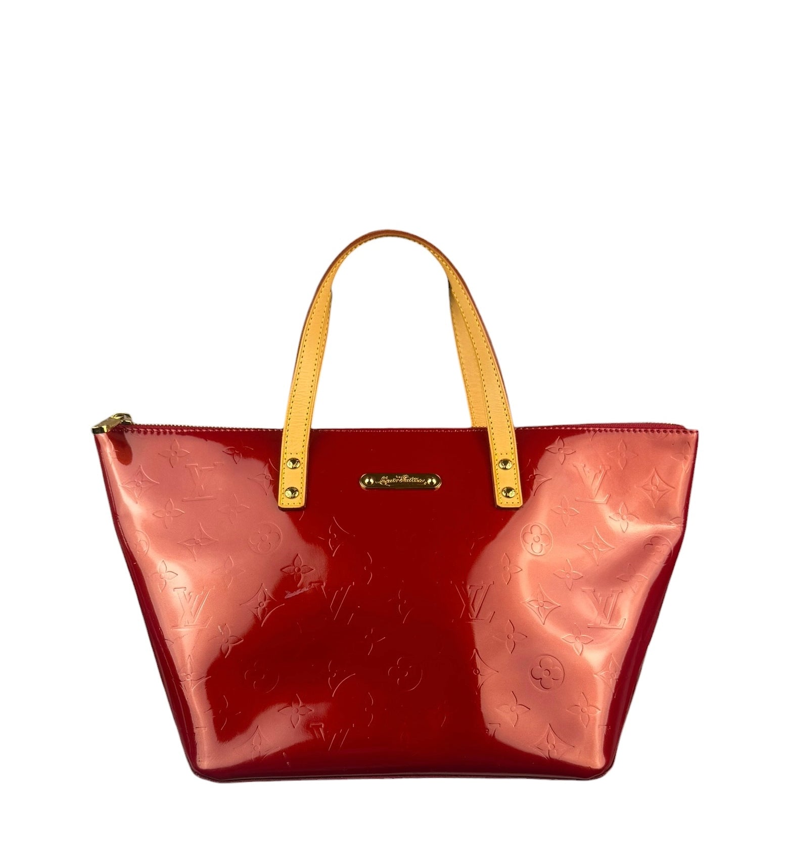 Louis Vuitton Red Monogram Vernis Bellevue Handbag PM