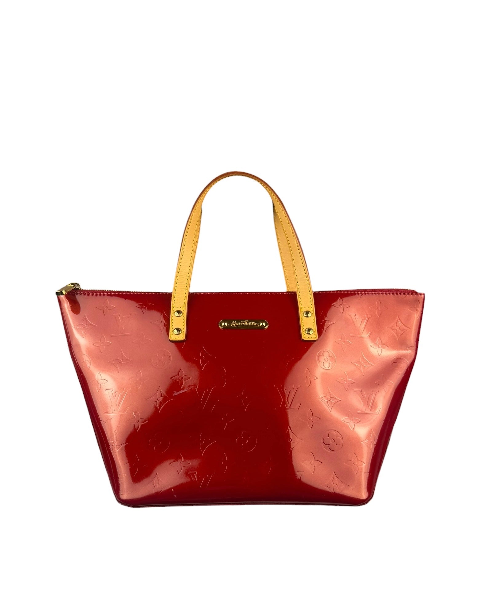 Louis Vuitton Red Monogram Vernis Bellevue Handbag PM