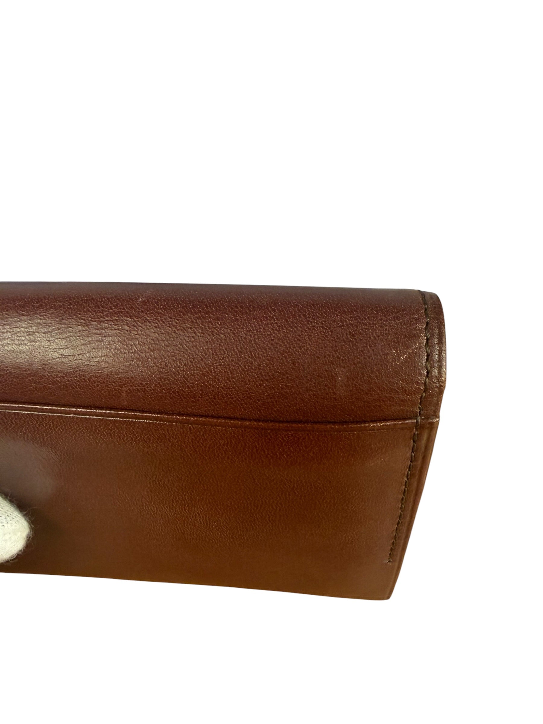 Yves Saint Laurent Red Leather Belle De Jour Flap Wallet