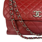 Chanel Red Qulited Leather Flap Shoulder Bag 2011