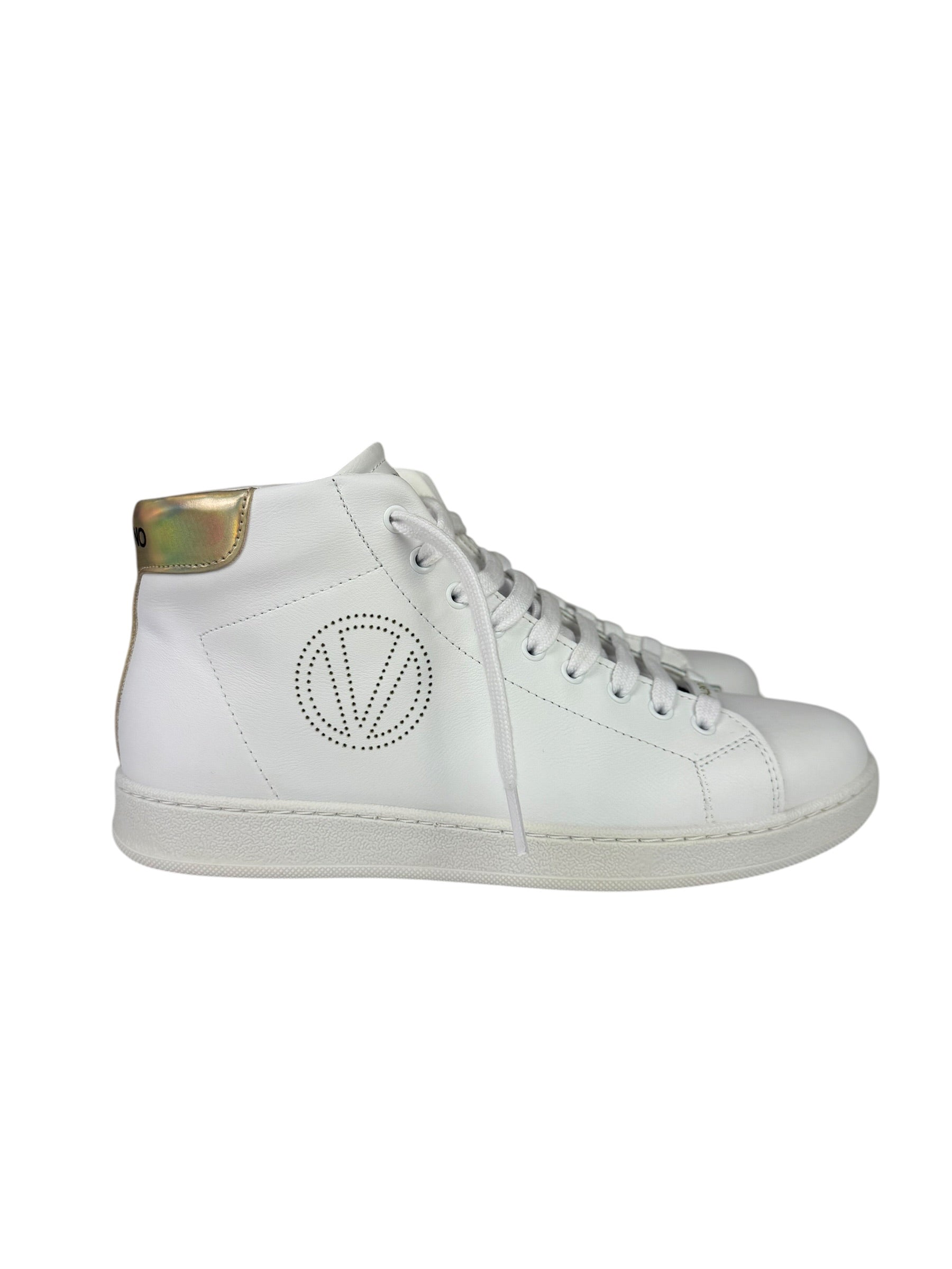 Valentino White Mabel High Top Sneaker